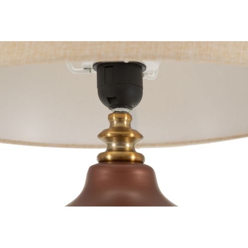 Lampe à Poser Mf728, Verre, Marron, 65x35,5x35,5 Cm