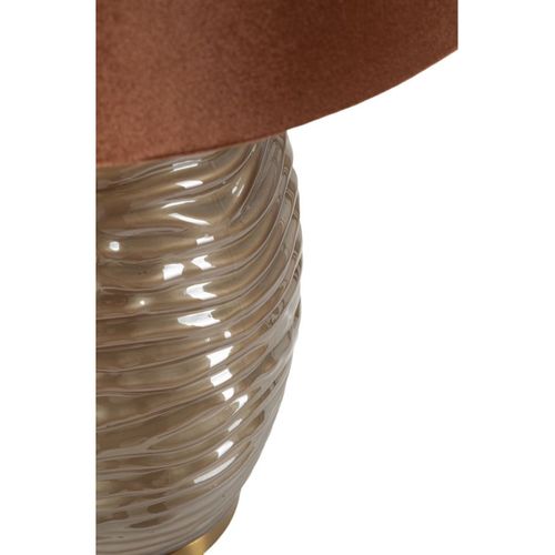 Lampe à Poser Mf734, Verre, Marron, 79x45,5x45,5 Cm