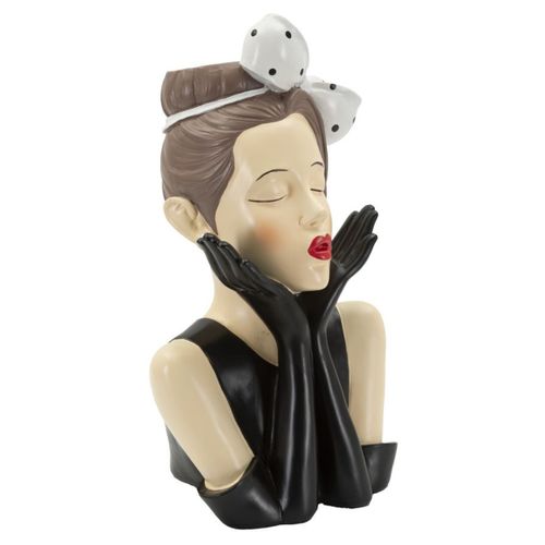 Sculpture Femme 3, Polyrésine, Multicouleur, 17x14x30,5 Cm