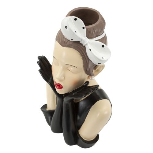 Sculpture Femme 3, Polyrésine, Multicouleur, 17x14x30,5 Cm