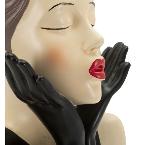 Sculpture Femme 3, Polyrésine, Multicouleur, 17x14x30,5 Cm