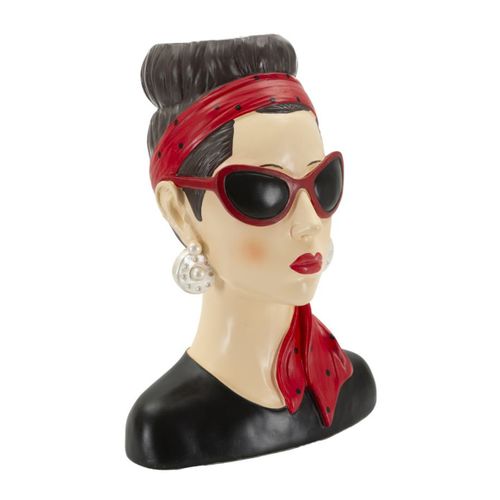 Sculpture Femme 4, Polyrésine, Multicouleur, 21x16x27 Cm