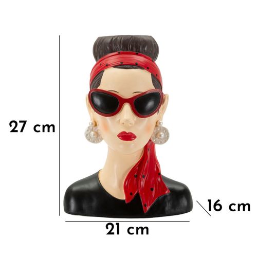 Sculpture Femme 4, Polyrésine, Multicouleur, 21x16x27 Cm