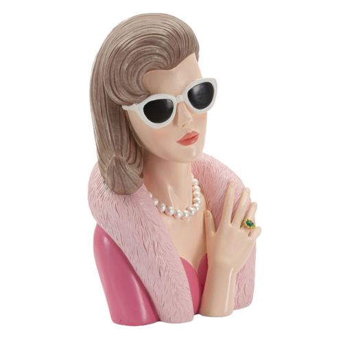 Sculpture Femme 2, Polyrésine, Multicouleur, 18x12x28 Cm