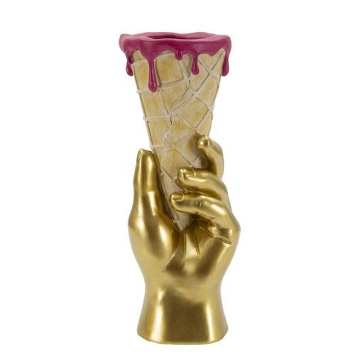 Sculpture Glace 1, Polyrésine, Multicouleur, 12,5x11x31 Cm