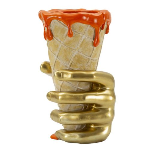 Sculpture Gelato, Polyrésine, Multicouleur, 18x16x26 Cm