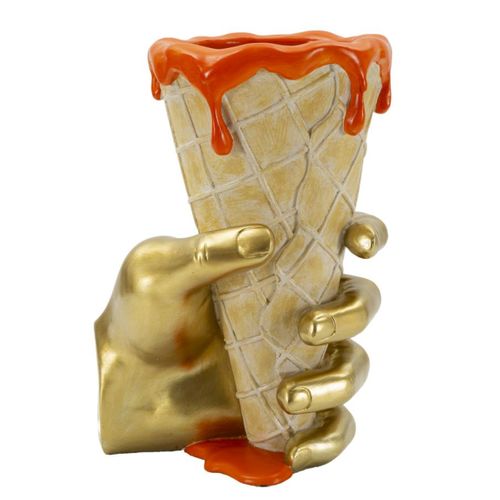 Sculpture Gelato, Polyrésine, Multicouleur, 18x16x26 Cm