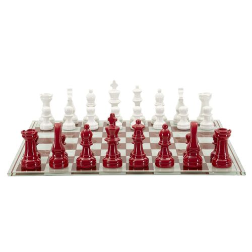 Sculpture Échiquier 1, Polyrésine, Multicouleur, 61x61x14 Cm