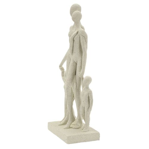 Sculpture Personnes, Polyrésine, Beige, 16x8x30,5 Cm