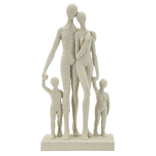Sculpture Personnes, Polyrésine, Beige, 16x8x30,5 Cm