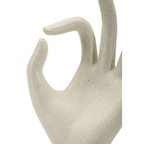 Sculpture Main 1, Polyrésine, Beige, 14x10x24 Cm