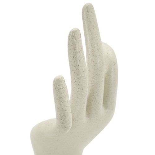 Sculpture Main 1, Polyrésine, Beige, 14x10x24 Cm