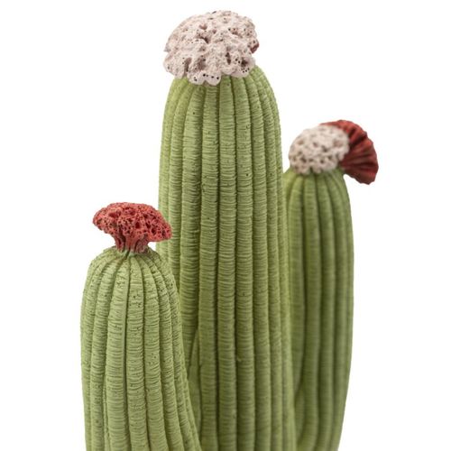 Sculpture Cactus, Polyrésine, Multicouleur, 16,5x11x45 Cm