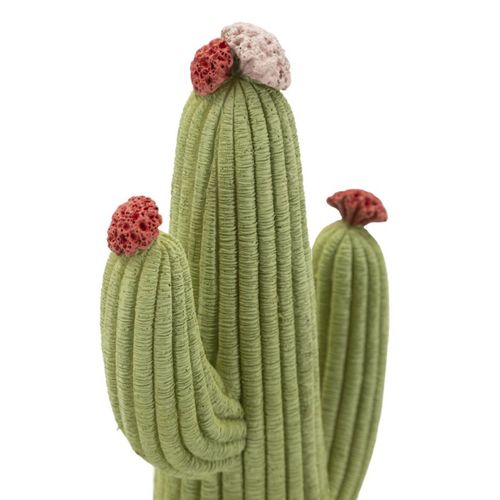 Sculpture Cactus 1, Polyrésine, Multicouleur, 13x7x25 Cm