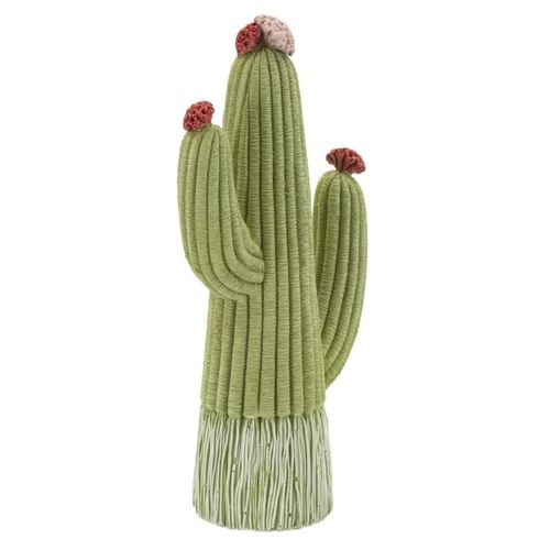 Sculpture Cactus 1, Polyrésine, Multicouleur, 13x7x25 Cm
