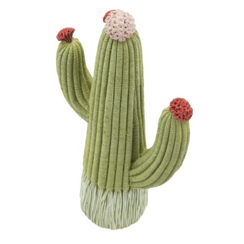 Sculpture Cactus 1, Polyrésine, Multicouleur, 13x7x25 Cm