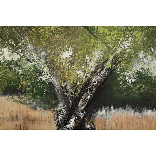 Impression Sur Toile Arbre, Bois, Multicouleur, 120x3,8x80 Cm