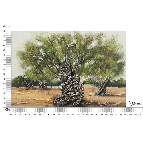 Impression Sur Toile Arbre, Bois, Multicouleur, 120x3,8x80 Cm