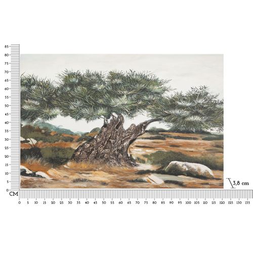 Impression Sur Toile Arbre 1, Bois, Multicouleur, 120x3,8x80 Cm