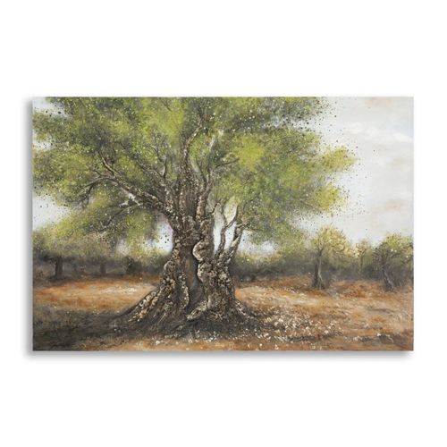 Impression Sur Toile Arbre 2, Bois, Multicouleur, 120x3,8x80 Cm