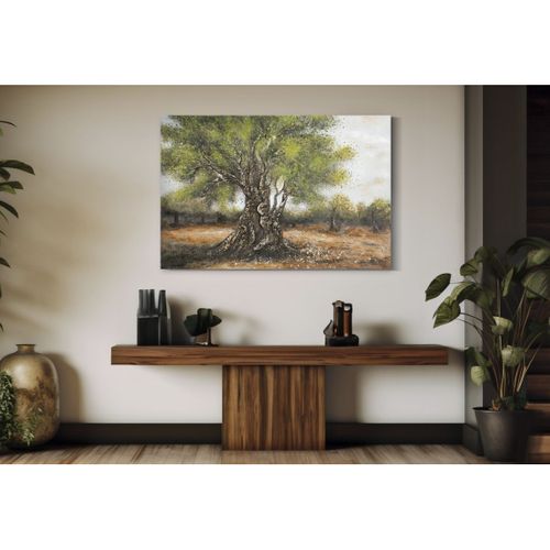 Impression Sur Toile Arbre 2, Bois, Multicouleur, 120x3,8x80 Cm