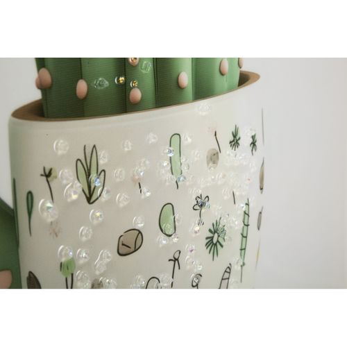 Impression Sur Toile Avec Cadre Cactus 3, Bois, Multicouleur, 40x2,8x40 Cm