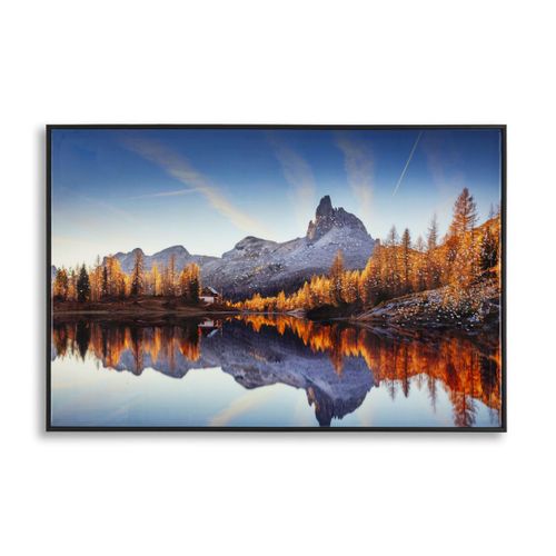 Impression Sur Toile Avec Cadre Alba, Bois, Multicouleur, 90x4x60 Cm