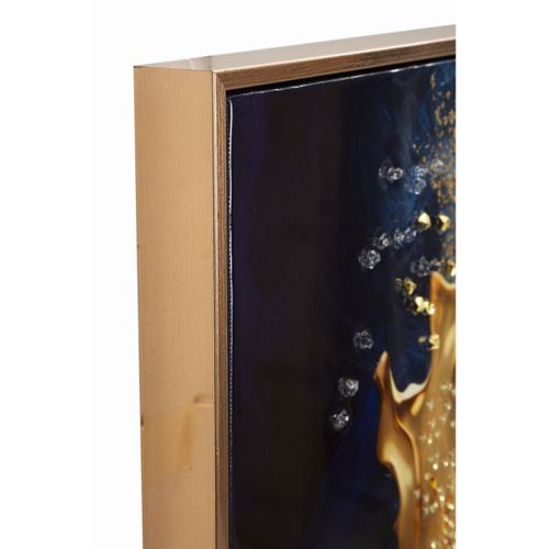 Impression Sur Toile Avec Cadre Marbre, Bois, Multicouleur, 60x4x90 Cm