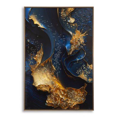 Impression Sur Toile Avec Cadre Marbre 1, Bois, Multicouleur, 60x4x90 Cm