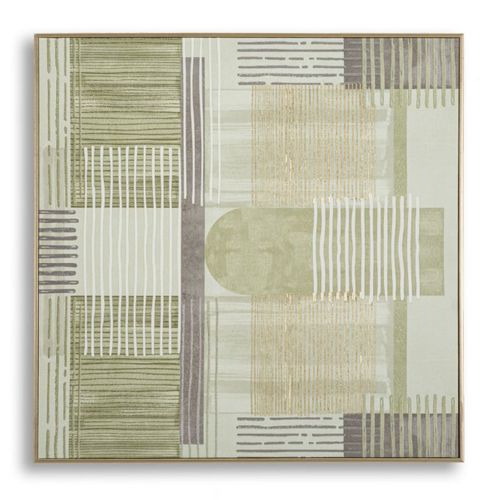 Impression Sur Toile Avec Cadre Mf786, Bois, Multicouleur, 60x3x60 Cm