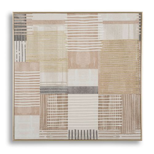 Impression Sur Toile Avec Cadre Mf787, Bois, Multicouleur, 60x3x60 Cm