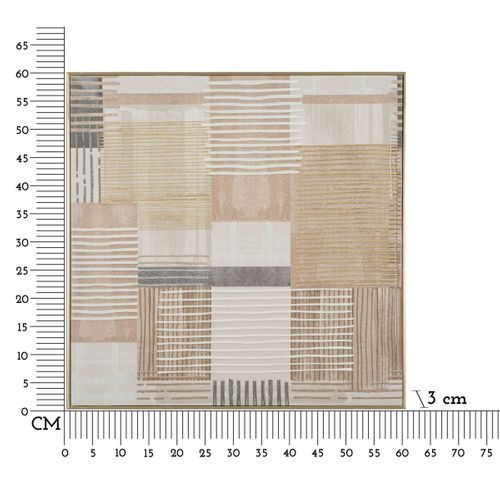 Impression Sur Toile Avec Cadre Mf787, Bois, Multicouleur, 60x3x60 Cm