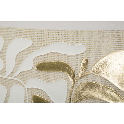 Impression Sur Toile Avec Cadre Feuilles 1, Bois, Multicouleur, 50x3x70 Cm