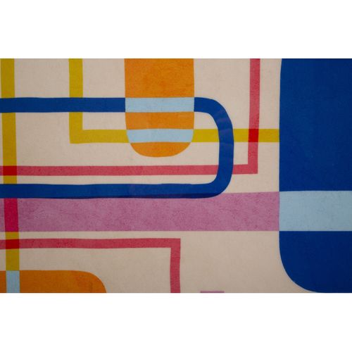 Impression Sur Toile Avec Cadre Psychédélique 2, Bois, Multicouleur, 60x3,3x80 Cm