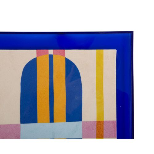 Impression Sur Toile Avec Cadre Psychédélique 3, Bois, Multicouleur, 60x3,3x80 Cm
