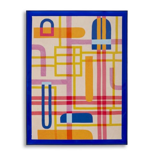 Impression Sur Toile Avec Cadre Psychédélique 3, Bois, Multicouleur, 60x3,3x80 Cm