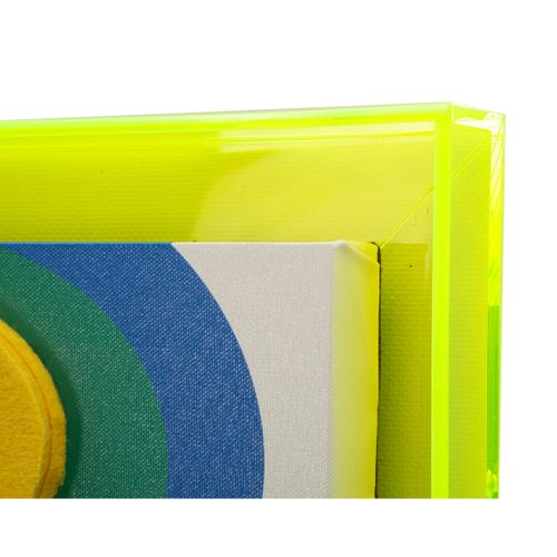 Impression Sur Toile Avec Cadre Psychédélique 6, Bois, Multicouleur, 50x3,3x70 Cm