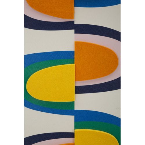 Impression Sur Toile Avec Cadre Psychédélique 6, Bois, Multicouleur, 50x3,3x70 Cm