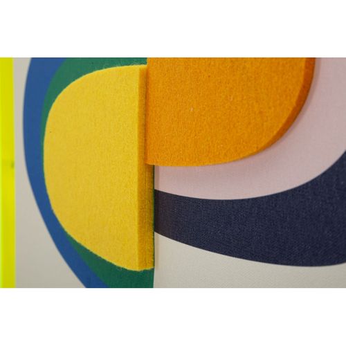 Impression Sur Toile Avec Cadre Psychédélique 6, Bois, Multicouleur, 50x3,3x70 Cm