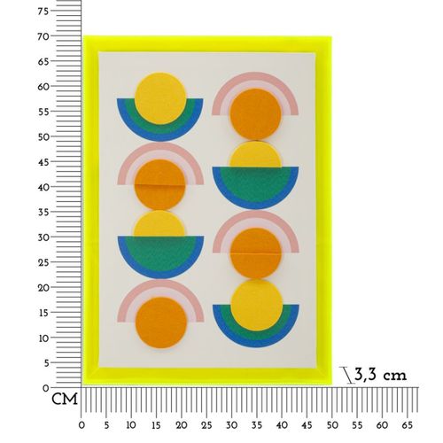 Impression Sur Toile Avec Cadre Psychédélique 7, Bois, Multicouleur, 50x3,3x70 Cm