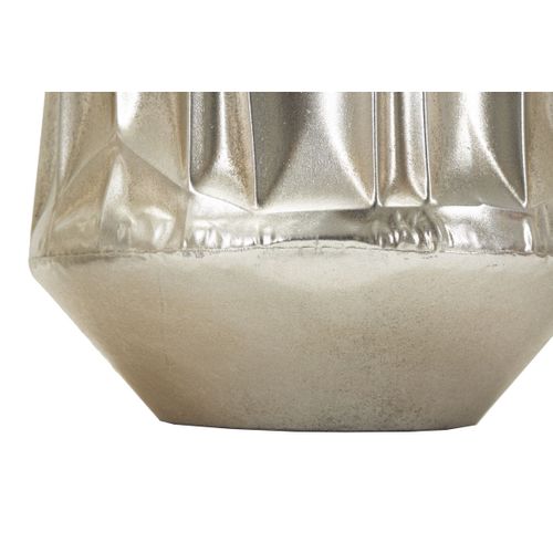 Lot De 3 Pots Décoratifs Mf775, Métal, Argent, 35x35x38,5 Cm