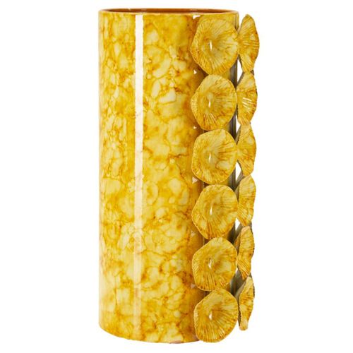 Vase Décoratif Mf853, Métal, Vert, 16x15x33 Cm