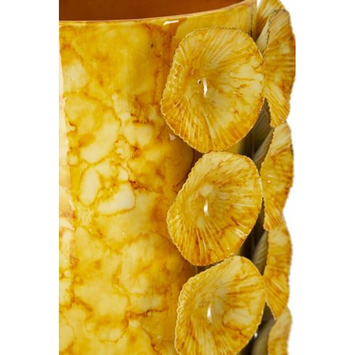 Vase Décoratif Mf853, Métal, Vert, 16x15x33 Cm