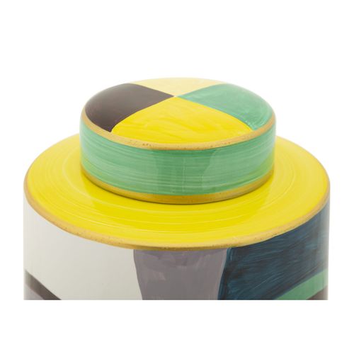 Vase Décoratif Mf837, Céramique, Rouge, 19x19x33 Cm