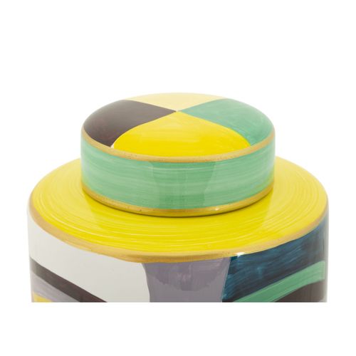 Vase Décoratif Mf838, Céramique, Multicouleur, 19x19x28 Cm
