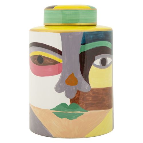 Vase Décoratif Mf838, Céramique, Multicouleur, 19x19x28 Cm