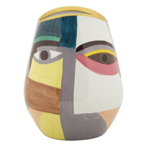 Vase Décoratif Mf844, Céramique, Multicouleur, 19x19x24,5 Cm