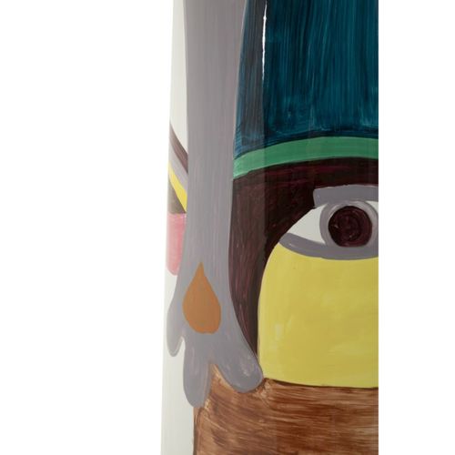 Vase Décoratif Mf832, Céramique, Multicouleur, 15x15x40 Cm