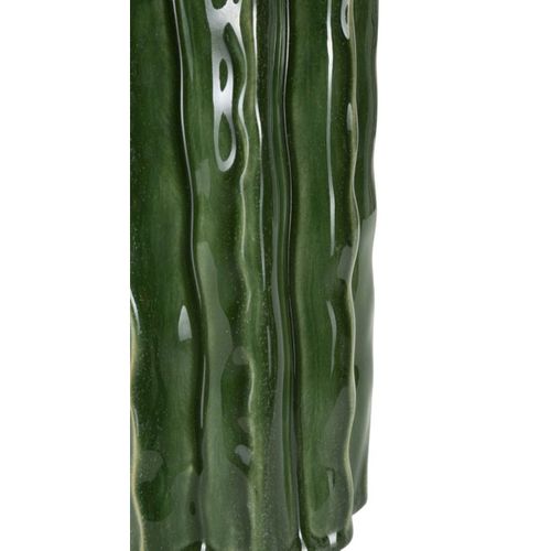 Vase Décoratif Mf852, Céramique, Vert, 11,5x11,5x23,5 Cm