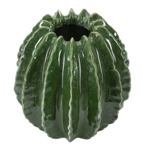 Vase Décoratif Mf820, Céramique, Vert, 23,5x23,5x24,5 Cm